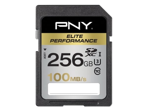 PNY 256 GB SDXC klasse 10, 256 GB, SDXC, Klasse 10, UHS-I, 100 MB/s, 75 MB/s