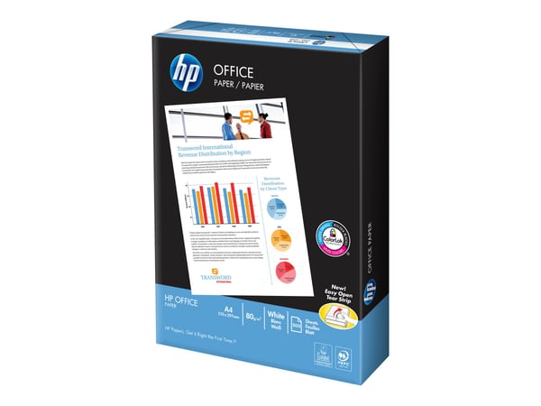 HP Office Paper - A4 (210 x 297 mm) - 80 g/m² - 500 ark vanligt papper - för Deskjet 11XX, Ink Advantage 1115, Ultra Ink Advantage 2029; Officejet ...