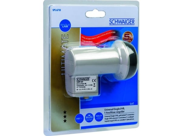 Schwaiger SPS6710 531, F, 130 mA, 4 cm, 300 g, Grå