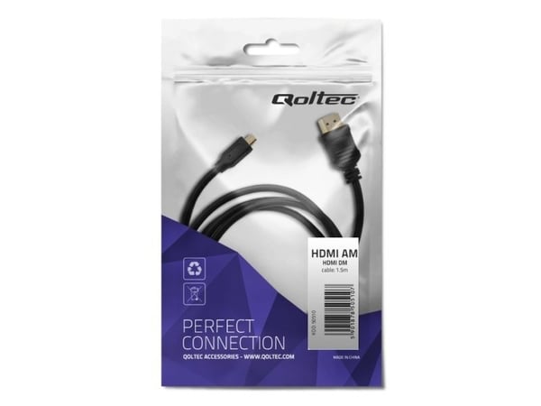 Qoltec HDMI - Micro-HDMI 1.5m M/M, 1.5 m, HDMI Type A (Standard), HDMI Type D (Micro), Lajittelu