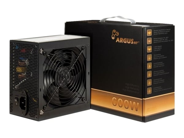 Argus BPS-600 - Strømforsyning (intern) - ATX12V 2.4 - 80 PLUS Bronze - AC 100/240 V - 600 watt - aktiv PFC