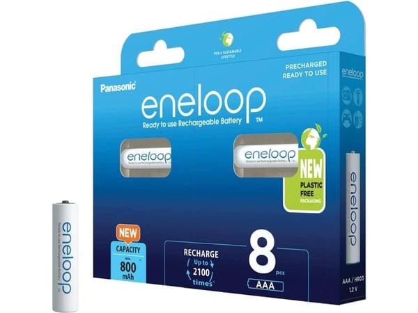 Panasonic eneloop BK-4MCDE/8BE - Batteri 8 x AAA - NiMH - (ladbare) - 800 mAh