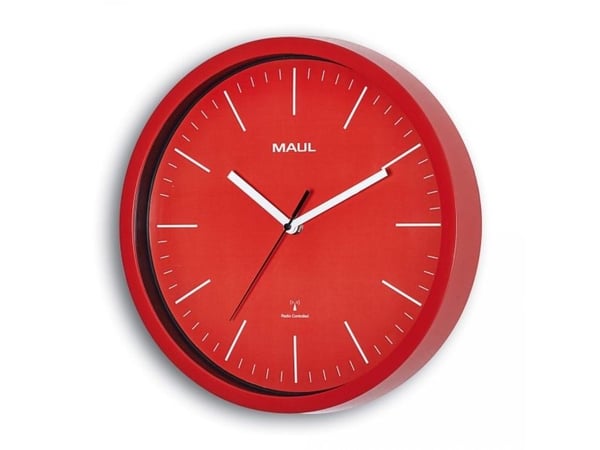 MAUL 9053425, Vegg, Digital klokke, Rund, Rød, AA, 1,5 V