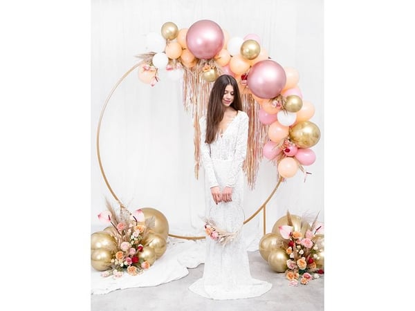 PartyDeco ballonger glossy 30 cm rosa gull 10 stk one size