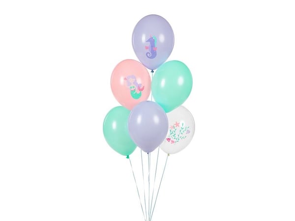 PartyDeco SB14P-323-000-6, Lekeballong, Latex, Flerfarget, Temafest, Rund, 8 år
