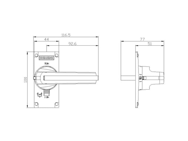 Siemens 3KC9301-1, 116 mm, 100 mm, 77 mm, 225 g
