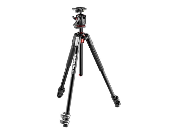 Manfrotto 190 Series MK190XPRO3-BHQ2 - Tripod - med Manfrotto MHXPRO-BHQ2