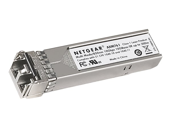 NETGEAR ProSafe AXM761 - SFP+ transceivermodul - 10GbE - 10GBase-SR - LC multimodus - opp til 300 m - 850 nm (en pakke 10)