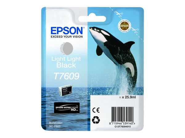 Epson T7609 erittäin vaalea musta, Väriainepohjainen muste, 1 kpl