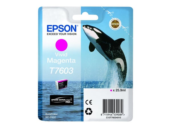 Epson T7603 kirkas magenta, Kirkas magenta, Väriainepohjainen muste, 25,9 ml, 1 kpl