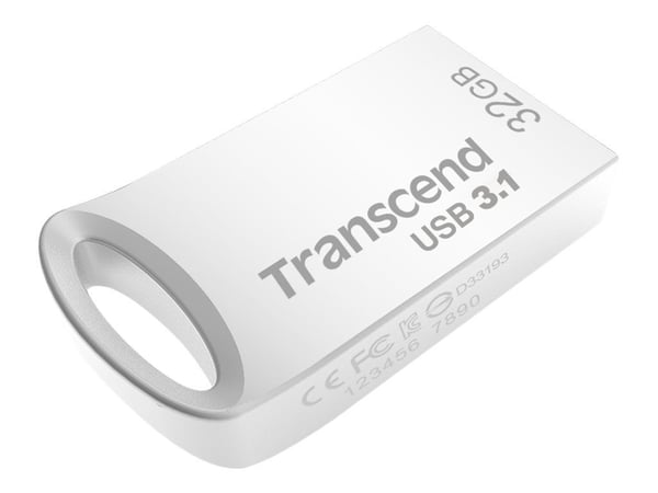 Transcend JetFlash 710 - USB-flashstasjon - 32 GB - USB 3.1 - sølv