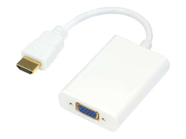 DELTACO HDMI-VGA8 - Videokonverter - HDMI - VGA - hvit