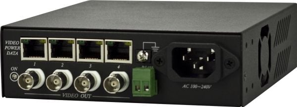 Mottakerenhet 4 TTP111VPDC BNC med 12V strøm RS485 Cat5 300 m