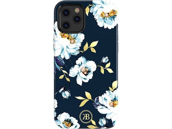 Kingxbar Kingxbar Blossom-deksel dekorert med original Swarovski Crystals iPhone 12 mini multicolor (Gardenia)