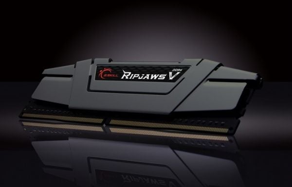 G.Skill Ripjaws V - DDR4 - sett - 16 GB: 2 x 8 GB - DIMM 288-pin - 3200 MHz / PC4-25600 - CL16 - 1.35 V - ikke-bufret - ikke-ECC - rødmetallsgrå