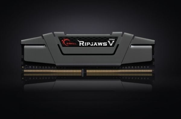 G.Skill Ripjaws V - DDR4 - sett - 16 GB: 2 x 8 GB - DIMM 288-pin - 3200 MHz / PC4-25600 - CL16 - 1.35 V - ikke-bufret - ikke-ECC - rødmetallsgrå