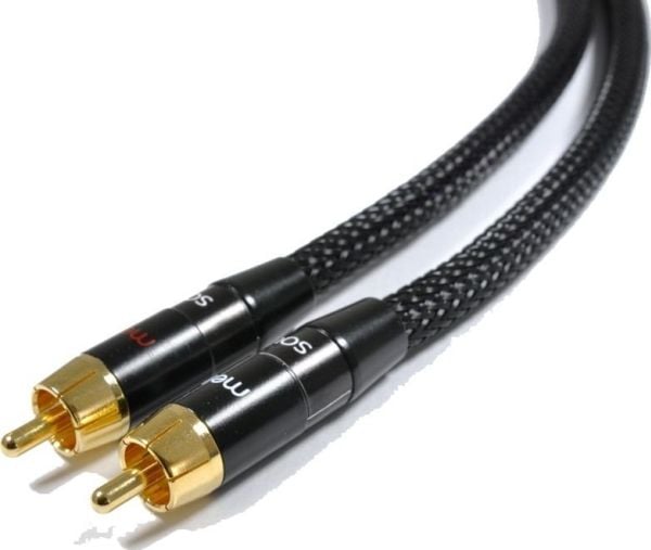 Melodika RCA-kabel (Cinch) x2 til RCA (Cinch) x2, 0,75 m, svart