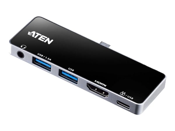 ATEN UH3238, Universaali, USB Type-C, Musta, Hopea