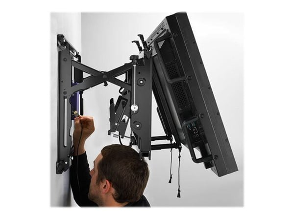 Chief ConnexSys Single Display Video Wall Mount - For Displays 42-80" - Black - Monteringssett (veggmontering) - for videovegg - svart - skjermstør...