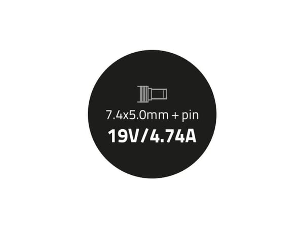 Qoltec - Strømadapter - AC 100-240 V - 90 watt - svart - for Dell Precision M20, M2300, M2400, M4300, M60, M6300, M65, M70; XPS M1210; HP ProBook 4535