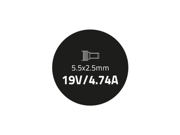 Qoltec - Strømadapter - AC 100-240 V - 90 watt - svart
