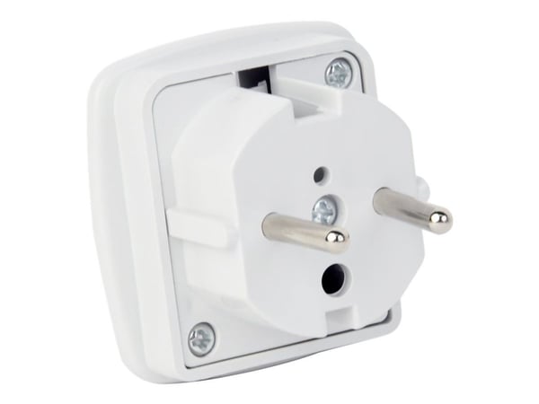 Cablexpert A-AC-UKEU-001 - Strømadapter - strøm (P) til strøm (hunn) - hvit - Storbritannia, Europa