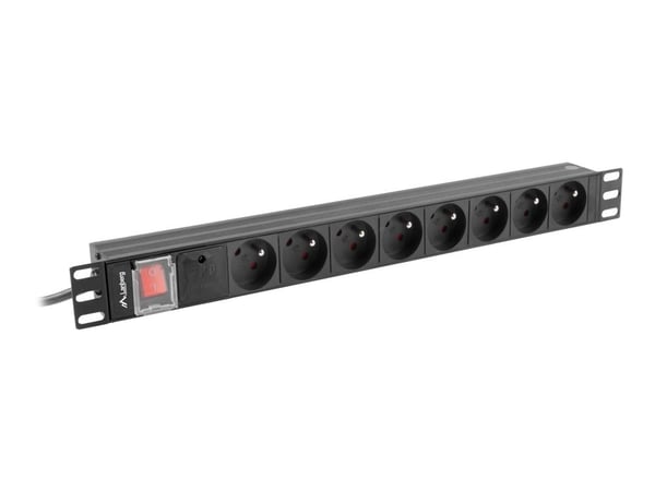 Lanberg - Strømfordelerenhet (kan monteres i rack) - AC 220-250 V - 4000 watt - enkeltfase - inngang: DIN 49441 - utgangskontakter: 8 (NF C61-314) ...