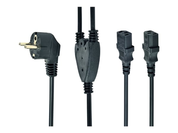 Gembird PC-186-ML6 - Johdinsarja - IEC 60320 C13 til CEE 7/7 (han) - AC 220-250 V - 2 m - formet