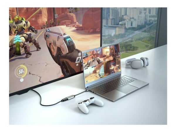 HyperDrive - Videokort - USB-C hane till HDMI hona - silver - 4K144Hz stöd, 8K60Hz stöd