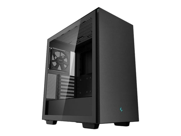 DeepCool CH510 - Mid tower - utvidet ATX (E-ATX) - sidepanel med vindu (herdet glass) - ingen strømforsyning (ATX / PS/2) - svart - USB/lyd
