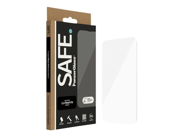 SAFE. by PanzerGlass™ | Case-Friendly - Skærmbeskytter for mobiltelefon - Edge-to-Edge passform - Klart glas | Apple iPhone 14 Pro