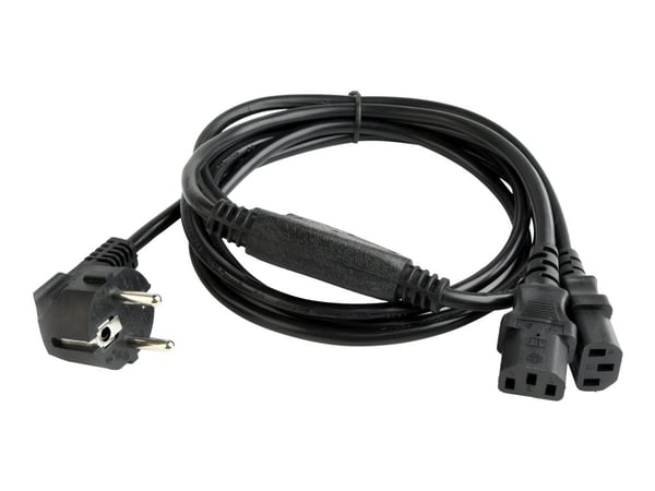 Gembird PC-186-ML6 - Johdinsarja - IEC 60320 C13 til CEE 7/7 (han) - AC 220-250 V - 2 m - formet