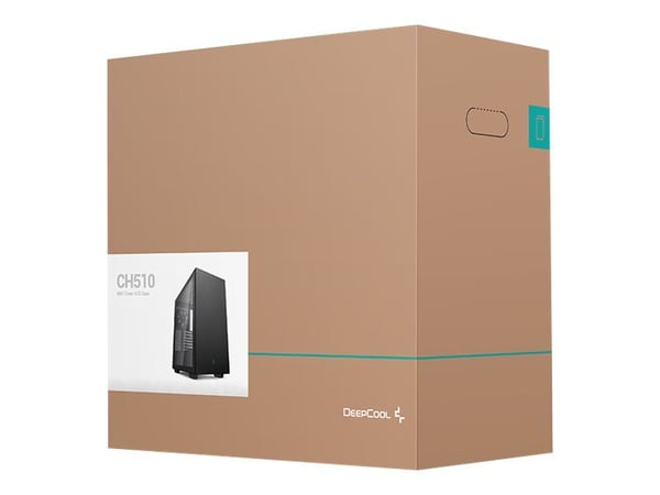 DeepCool CH510 - Mid tower - utvidet ATX (E-ATX) - sidepanel med vindu (herdet glass) - ingen strømforsyning (ATX / PS/2) - svart - USB/lyd