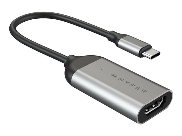 HyperDrive - Videokort - USB-C hane till HDMI hona - silver - 4K144Hz stöd, 8K60Hz stöd