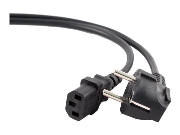 Gembird PC-186-VDE - Strömkabel - power CEE 7/7 (hane) vinklad till power IEC 60320 C13 rak - 16 A - 5 m - formpressad - svart - Tyskland