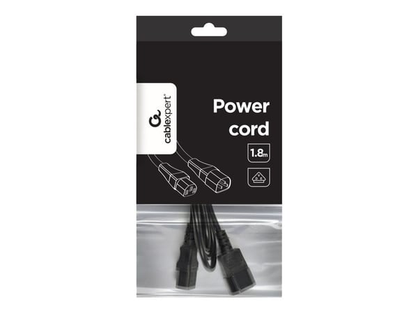 Gembird PC-189-VDE - Jatkojohto virtakaapelille - IEC 60320 C13 - IEC 60320 C14 - 1,8 m - muotoiltu