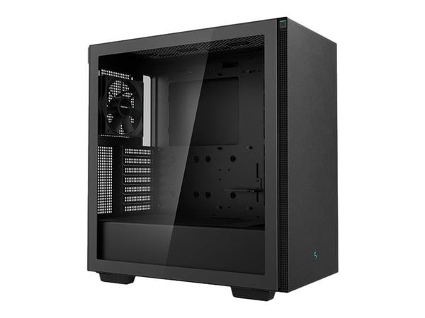 DeepCool CH510 - Mid tower - utvidet ATX (E-ATX) - sidepanel med vindu (herdet glass) - ingen strømforsyning (ATX / PS/2) - svart - USB/lyd