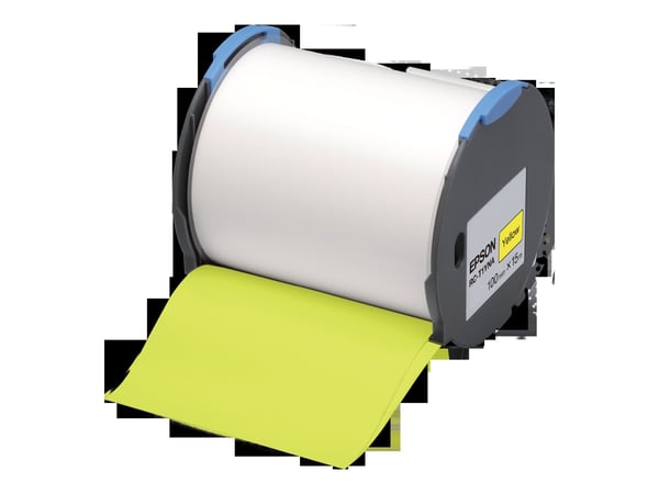 Epson selvklebende polyolefin plasttape gul RC-T1YNA (10 cm x 15 m) for LabelWorks Pro100