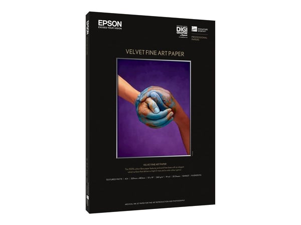 Epson Fine Art Velvet - Fløyel - A2 (420 x 594 mm) 25 ark kunstpapir - for SureColor P5000, P800, SC-P10000, P20000, P5000, P7500, P900, P9500