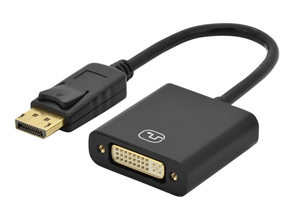 ASSMANN - Videosovitin - DisplayPort (uros) - DVI-I (naaras) - 15 cm - muotoiltu - musta