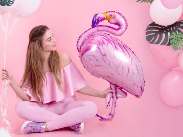 PartyDeco Flamingo, Rosa, Figur, Folie, 700 mm, 950 mm, 50 stykker
