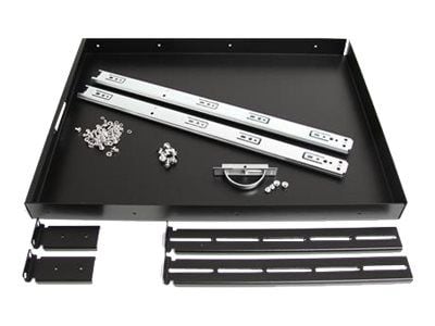 Startech 1U Sliding Server Rack Mount Keyboard Shelf Tray - 55lbs - 22" Deep Steel Pull Out Drawer for 19" AV, Network Equipment Rack (SLIDESHELFD)...