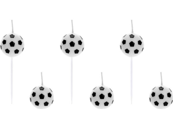 PartyDeco SCS-2, Stearinlys, Sort, Hvit, 6 stykker