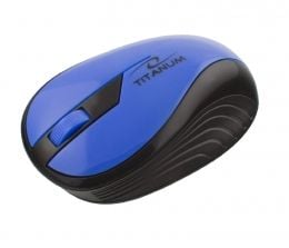 Titanum Rainbow 3D - Mus - optisk - 3 knapper - trådløs - 2.4 GHz - USB trådløs mottaker - blå
