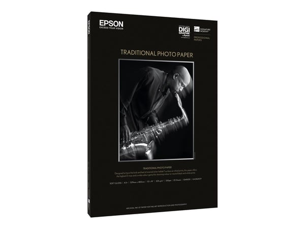 Epson Traditional Photo Paper - A3 plus (329 x 423 mm) - 330 g/m² - 25 ark fotopapir - for SureColor P5000, P800, SC-P10000, P20000, P5000, P700, P...