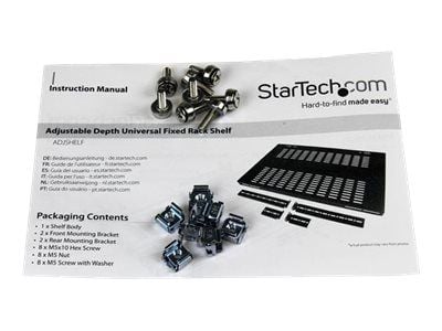StarTech.com ADJSHELF, Säädettävä hylly, musta, 4,4 kg