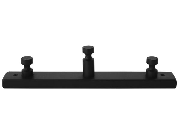 HOME It® knagerække med 3 knage 30×4×7 cm fyrretræ sort