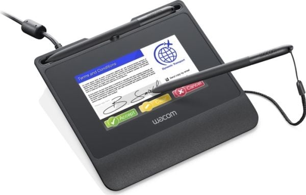 Wacom STU-540 - Signaturterminal m/ LCD-skjerm - 10,8 x 6,5 cm - elektromagnetisk - kabling - seriell, USB 2.0 - svart
