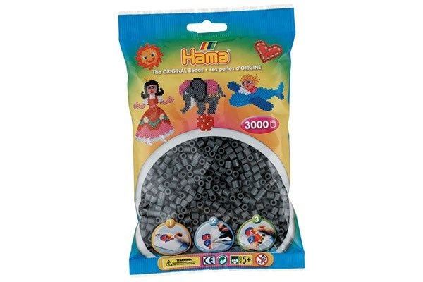 Hama Beads 201-71, Grå, Rørperle, 3000 stykker