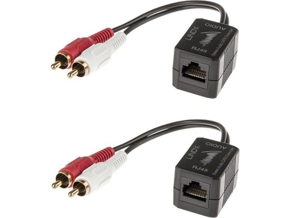 Lindy 70460, AV-sender, 100 m, Svart, Rød, Hvit